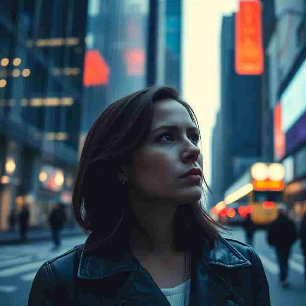 persona adulta experimentando ansiedad sin motivo en un entorno urbano