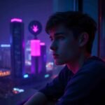 me siento solo qué hacer persona sola en ciudad de noche reflexionando sobre la soledad en la adultez